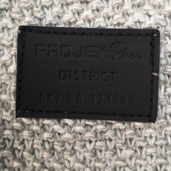 Projek Raw Men's Size XL Light Grey Straight loose Fit Round Neck Sweater - Picture 4 of 9